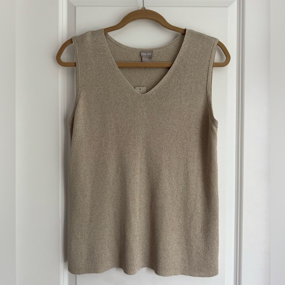 NWT Chico’s Metallic Knit Tank & Open Front Cardigan Holiday Party Sweater Set M - Picture 11 of 12